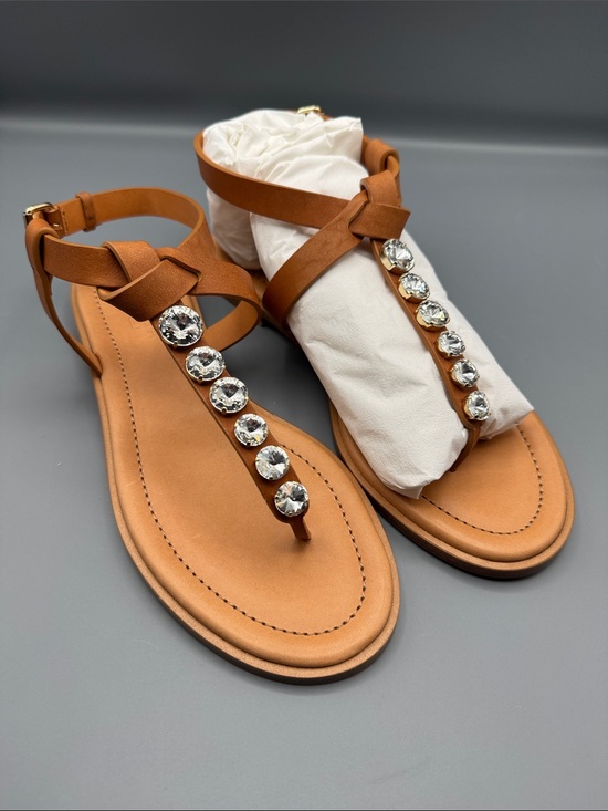 Giambattista Valli Shoes - GIAMBATTISTA VALLI Crystal leather flat sandals